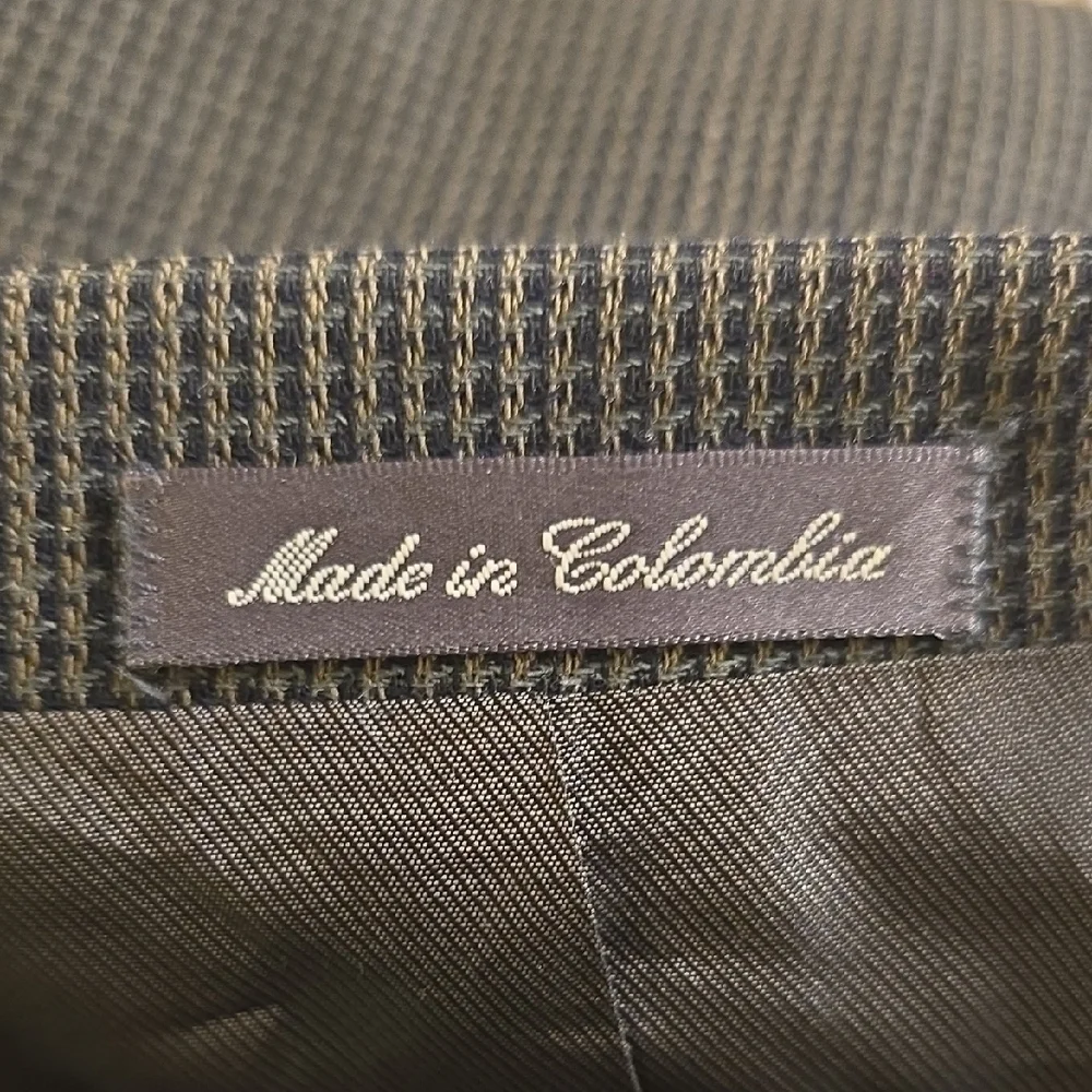 Oscar de la Renta Wool  Gray and Black Textured Blazer